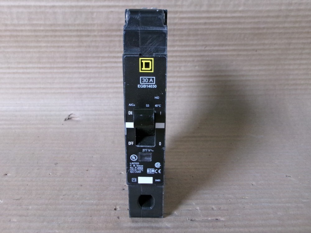 NEW Square D EGB EGB14030 30 amp 1 pole 277V Circuit Breaker NTO