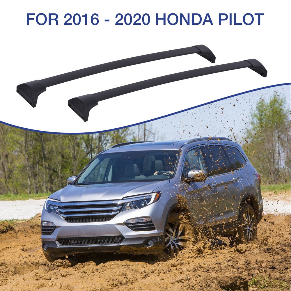 Roof Rail For 2016-2020Honda Pilot Roof Rack Side Rails Black Bars 2 PCS Pair