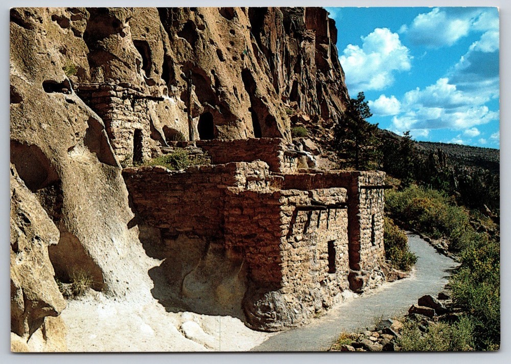 Postcard Talus House Bandelier National Monument Frijoles Canyon New Mexico USA