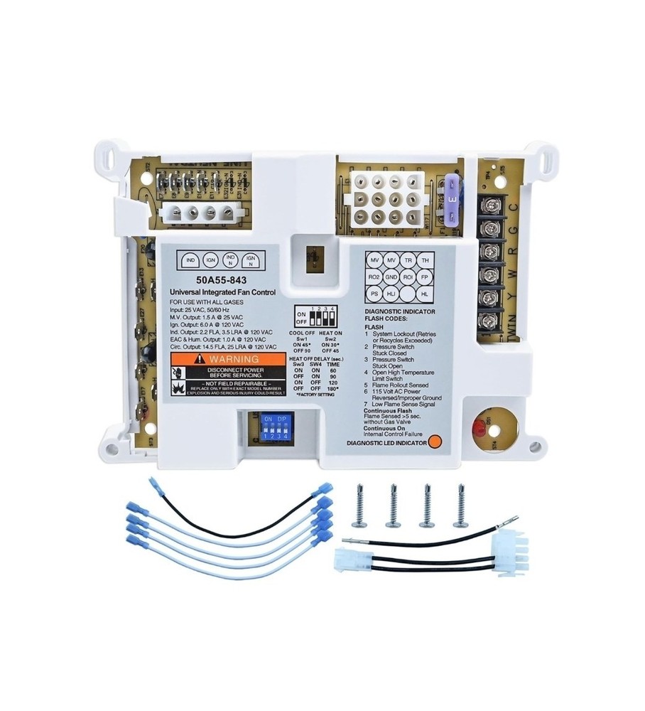 50A55-843 Furnace Control Circuit Board Replacement for White Rodgers