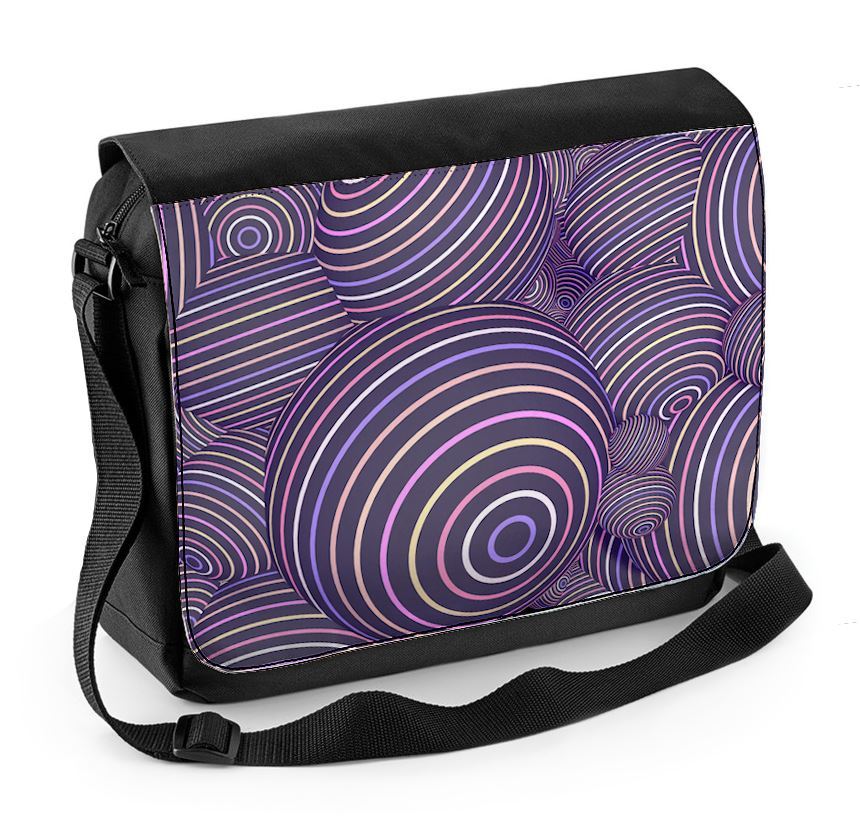 Abstract Spheres Surreal Pattern Laptop Messenger Bag-image