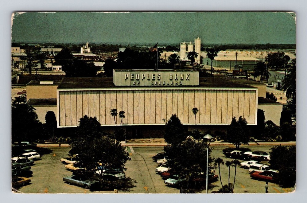 Florida FL Lakeland Peoples Bank Of Lakeland Trust Department Vintage Postcard