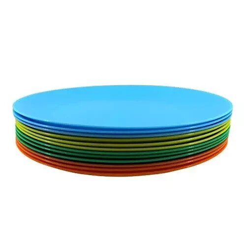AOYITE Plastic Dinner Plates Reusable BPA Free Dishwasher Safe Microwaveable ...