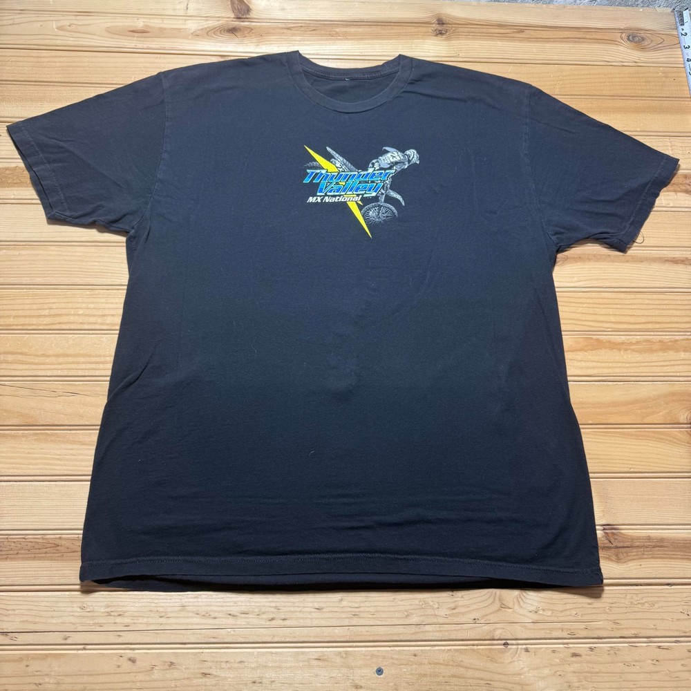 Vintage Y2K Thunder Valley MX National Motocross Dirt Bike Graphic T-Shirt - XL