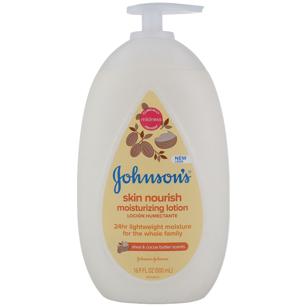 2 Pack Johnson's Cocoa Shea Butter Skin Nourish Moisturizing Lotion 16.9 oz
