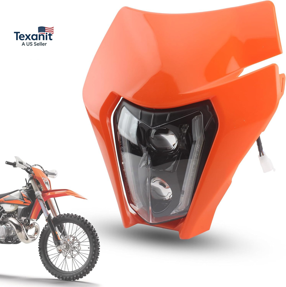 Dirt Bike Headlight LED Headlights Kit Motorcycle Head Lamp Light Kit Compatible