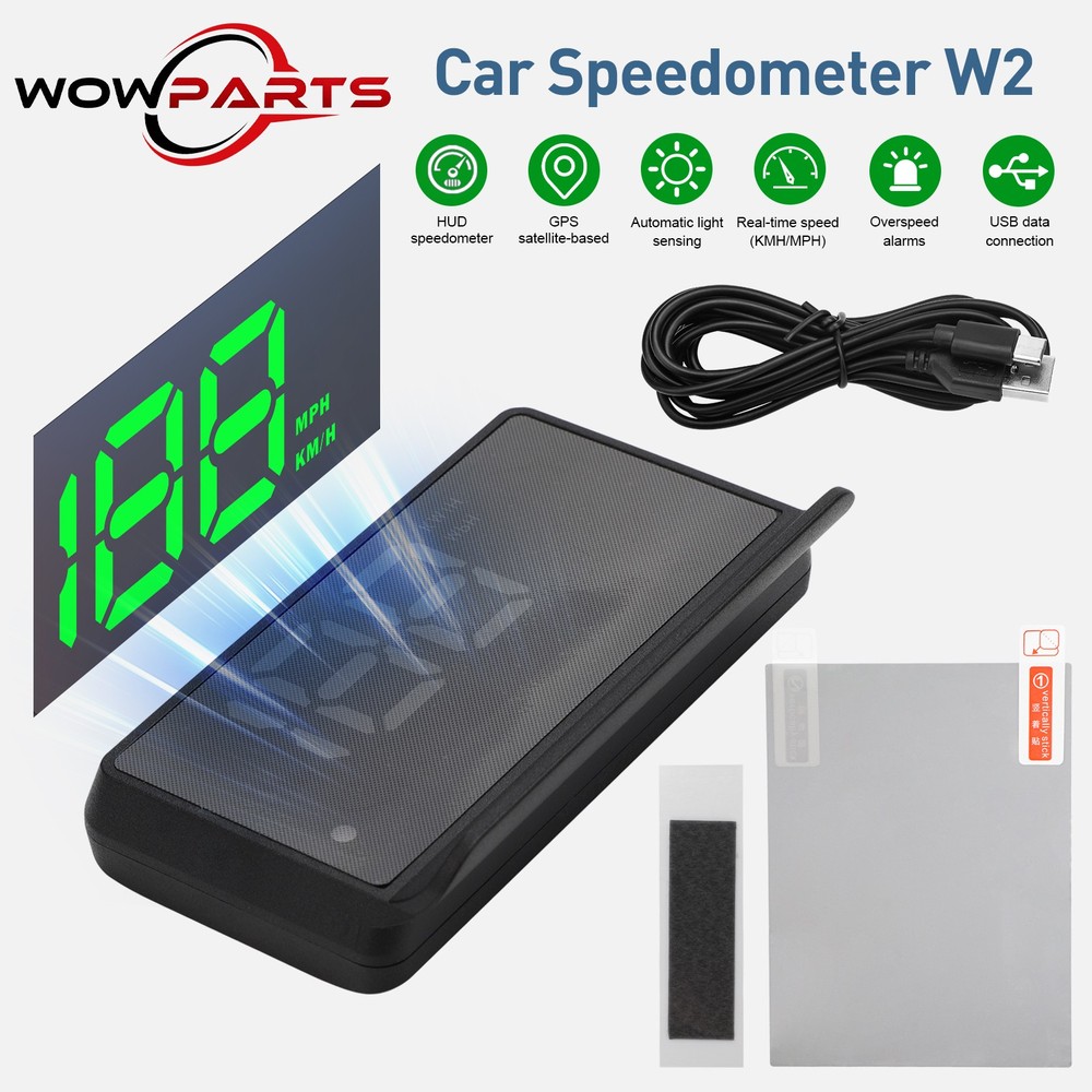GPS Digital Speedometer HUD Cars Head Up Display MPH KMH Overspeed Alarm Meter