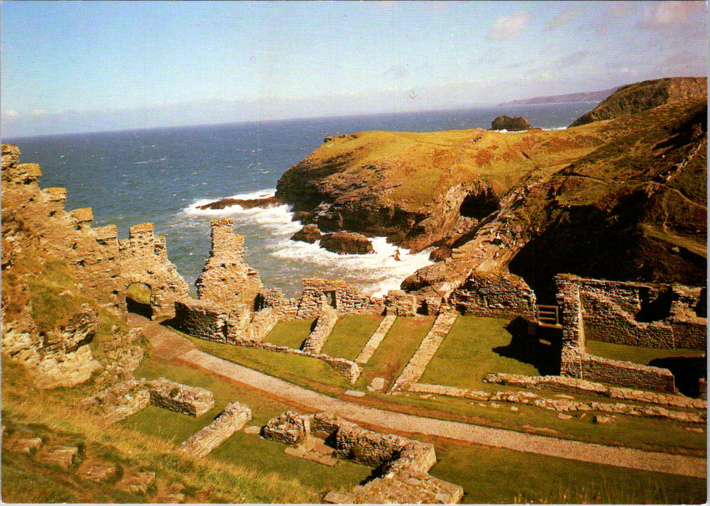Vintage Postcard Tintagel Castle Cornwall England