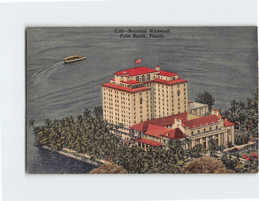 Postcard Beautiful Whitehall Palm Beach Florida USA