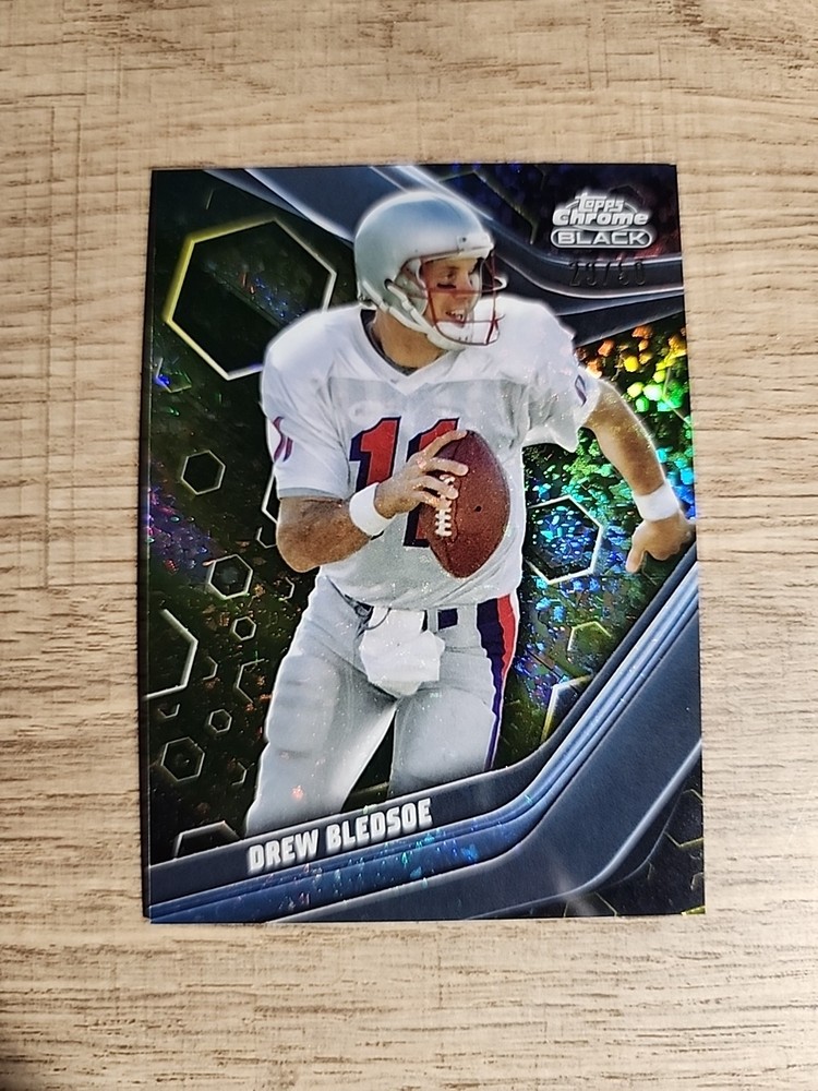 2023 Topps Chrome Black Gold Mini Diamond Drew Bledsoe #132 #/50 Mint Condition