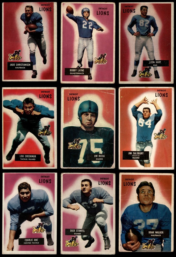 1955 Bowman Detroit Lions Near Team Set 2 - GOOD 6940727 (12 / 13 cards)