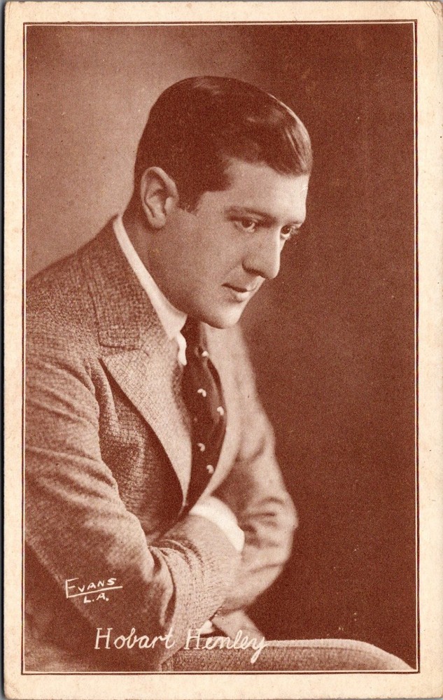 Hobart Henley Silent Film Actor RPPC Postcard Evans L.A. Studio Portrait