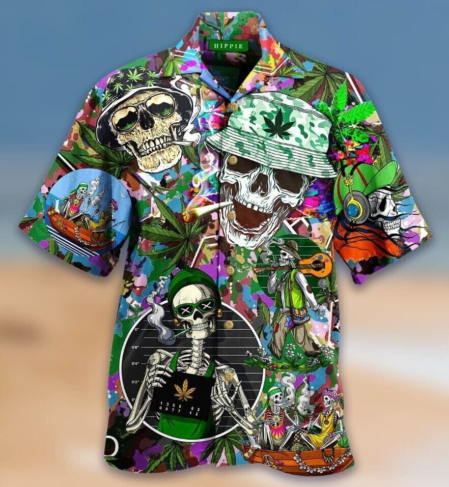Marijuana Skull Art 3D Print Hawaiia