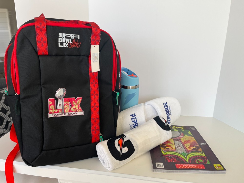 NFL Super Bowl LIX 59 2025 Promo Back pack and Accessories Official Merchandise