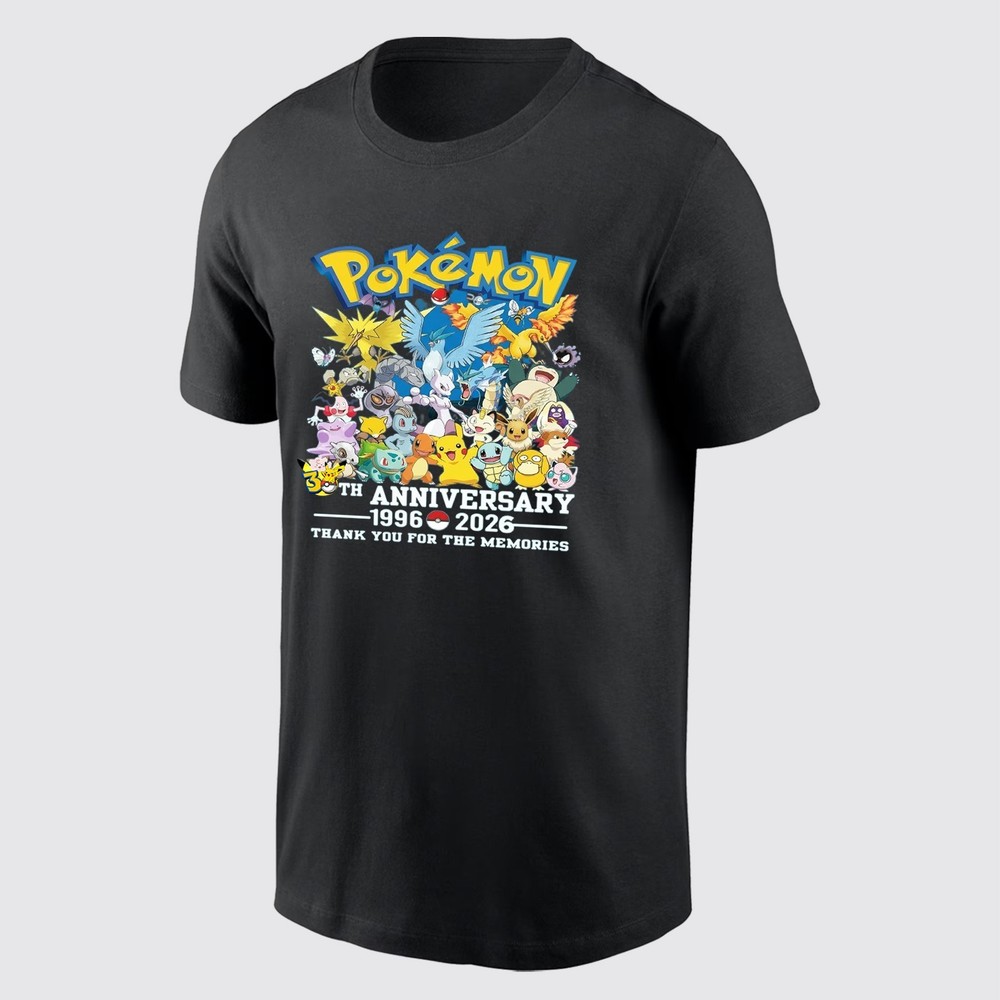 Pokemon 2026 Anime Pokemon 30th Anniversary, Gotta Catch 'Em All! Tee - S to 5XL