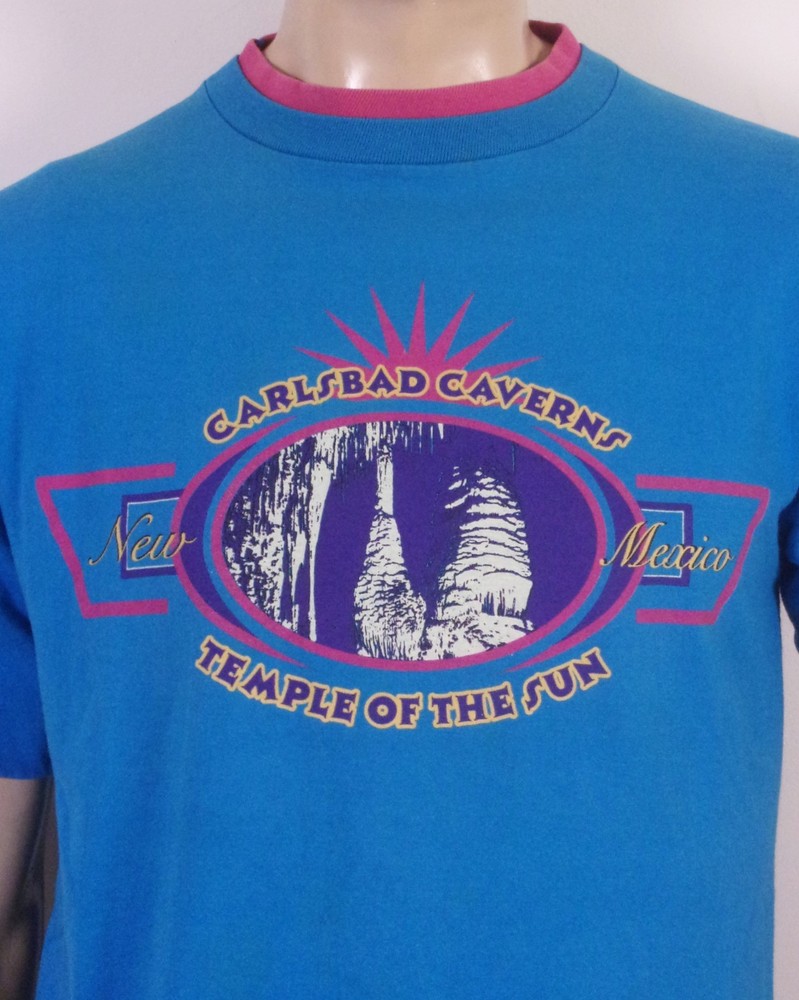 vintage 80s 90s single stitch Carlsbad Caverns NM T-Shirt Cave Spelunking USA M