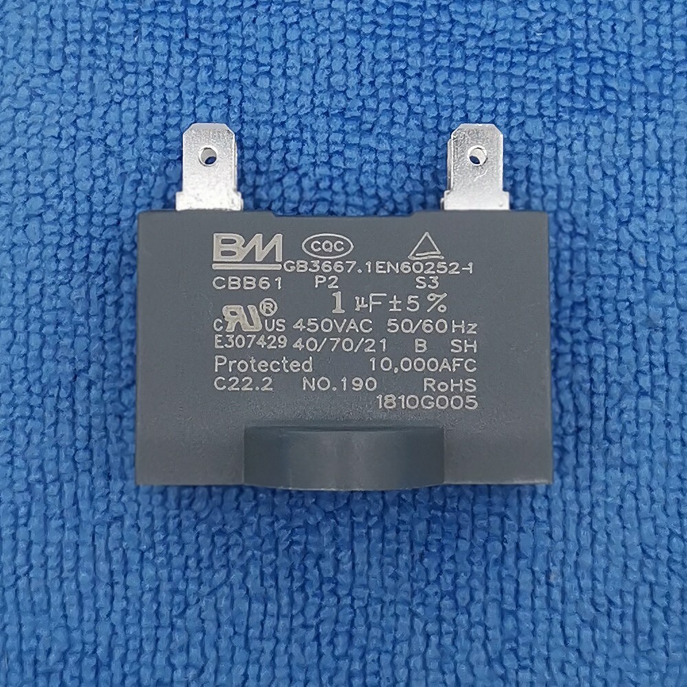 1pc 1uF 450V 1 mfd AC 4-Terminal Mini Split Capacitor CBB61 for Fan Motor
