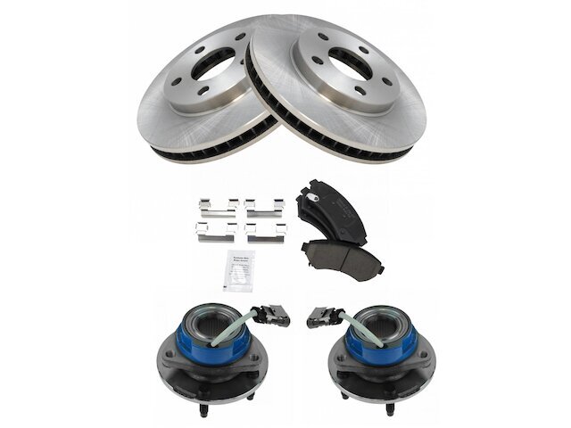 Front Brake Pad and Rotor and Wheel Hub Kit fits Buick Regal 1997-2004 25TKNQ