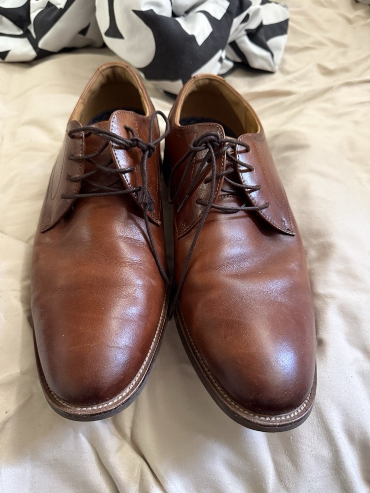 Florsheim Brown Leather Oxford Dress Shoes Lace Up Round Toe Men's