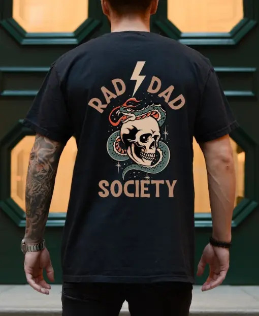 Rad Dad Society T Shirt Cool Dad Club Dad Life Tee Fathers Day Gift