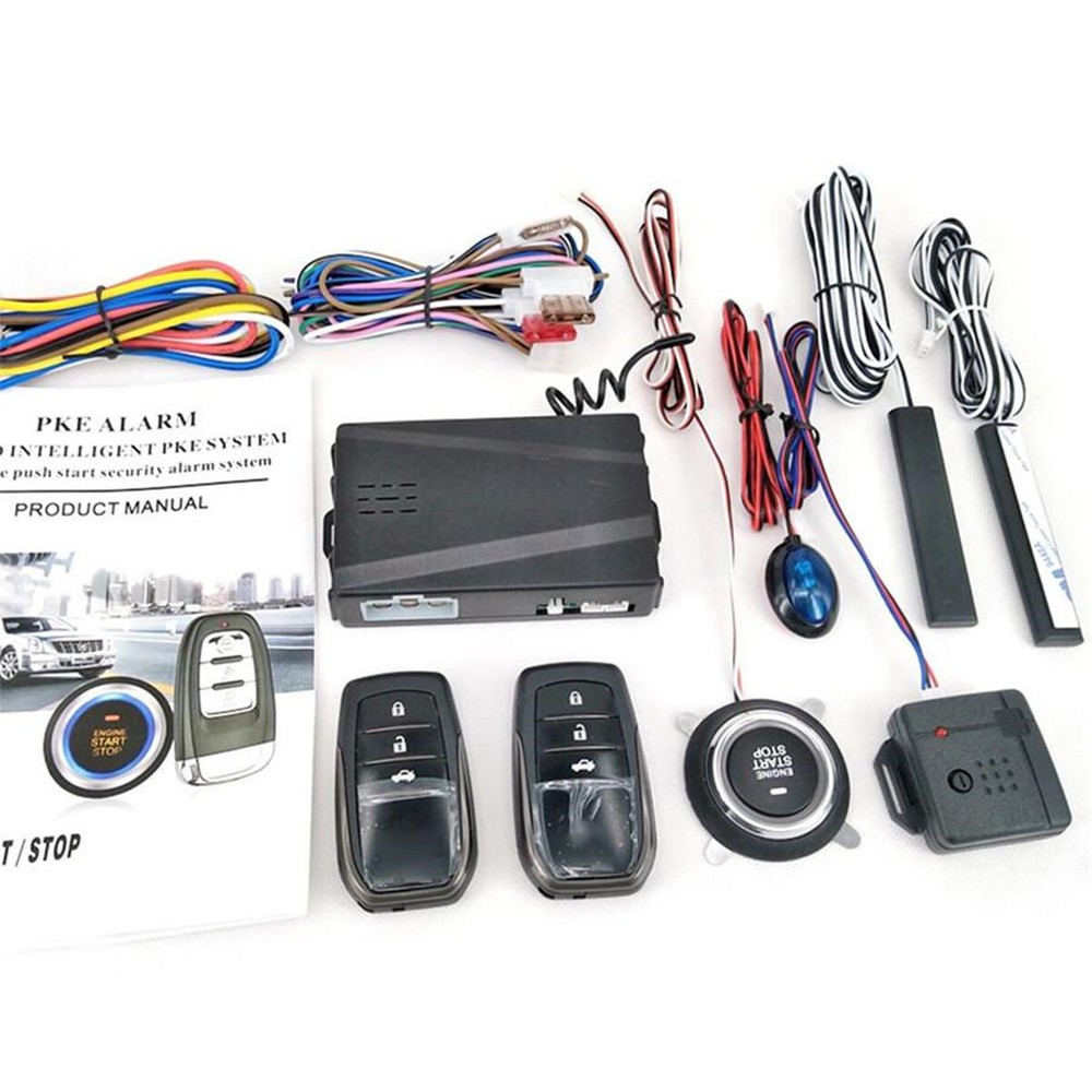 Keyless Entry Remote Start Push Button Ignition Alarm System For Car  