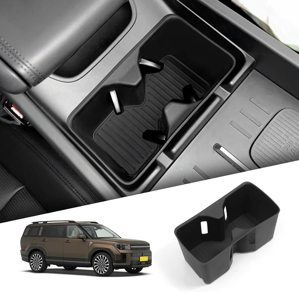 For 2024-2025 Hyundai Santa Fe Center Console Water Cup Holder Insert  Organizer