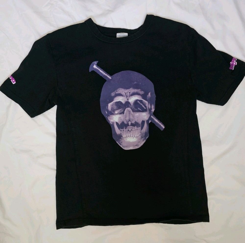 Screwhead Men's M Tshirt Graphic Tee Black Short Sleeve Skull