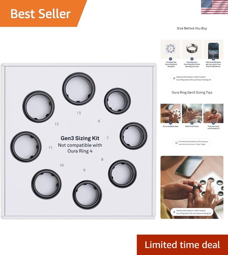 Accurate Ring Gen3 Sizing Kit with Instructions & $10 Credit for Future Purchase-image