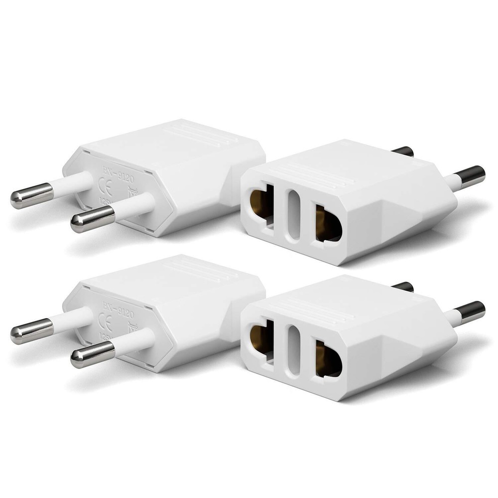 4 Pack European Travel Plug Adapter, US to Europe Adapter Type C Outlet Conve...