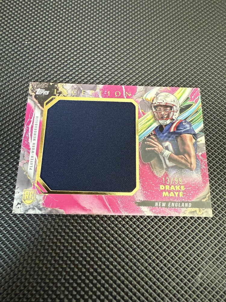 2024 Topps Inception - Rookie Jumbo Relics Drake Maye #RJR-DM Magenta /99 (MEM, RC)