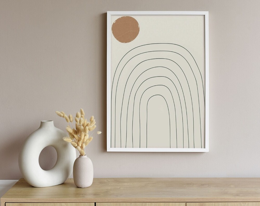 Sunny Minimalistic Minimal Lines Poster Premium Quality Choose your Size