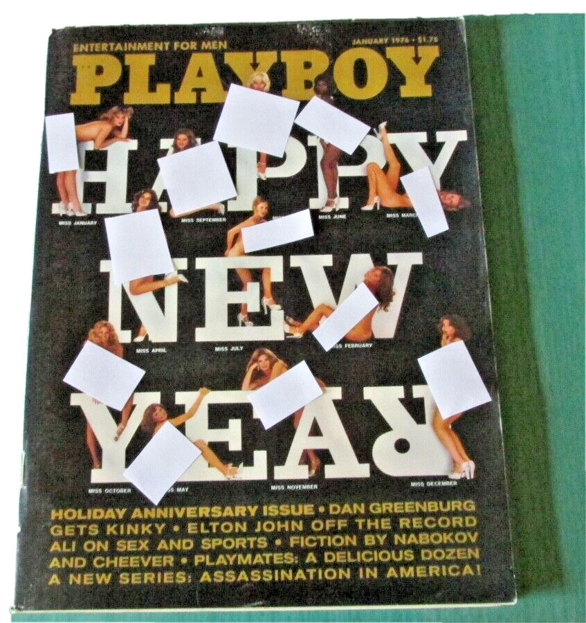 Playboy Magazine January 1976 Elton John, Happy New Year, Diana, Good