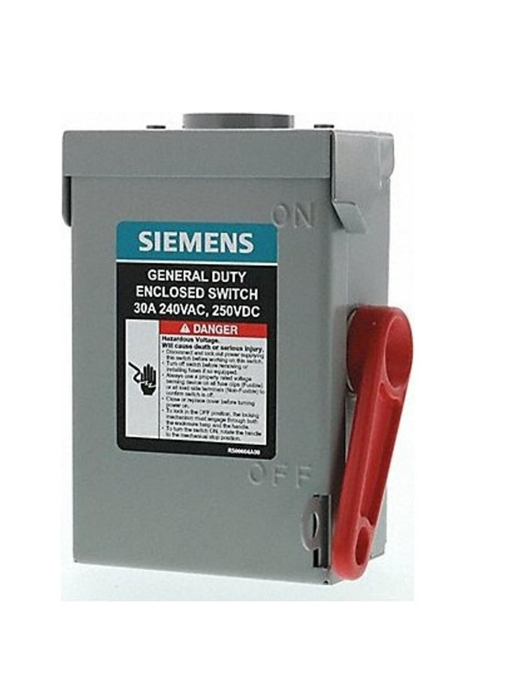 Siemens GNF221RA 30 Amp 2 Pole Enclosed Safety Switch NEMA 3R Outdoor