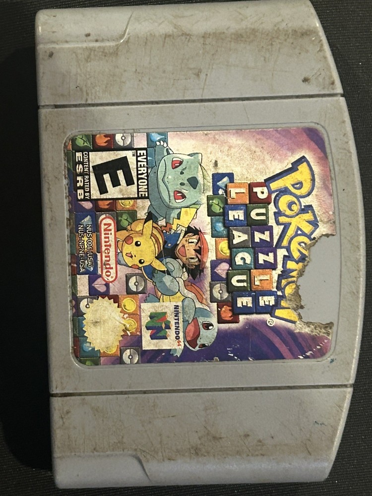 Pokemon Puzzle League (Nintendo 64 N64, 2000) Authentic - Tested & Working!