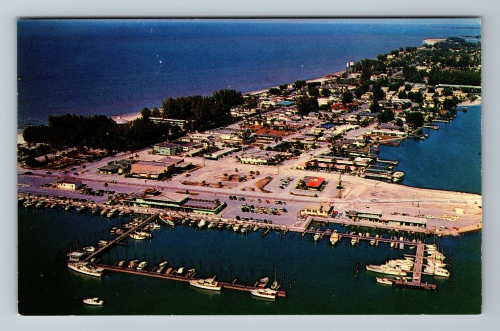 Clearwater Beach FL-Florida, Clearwater Boat Marina, Vintage Postcard