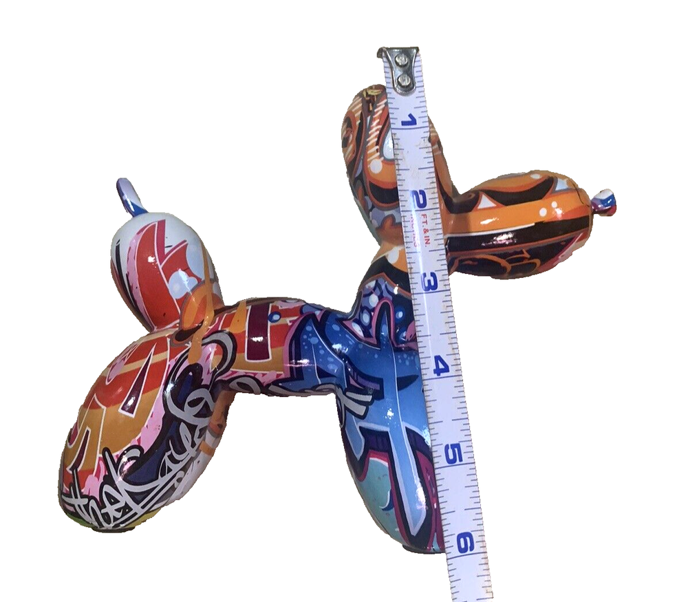 Novelty Graffiti Balloon Dog Quirky Modern Abstract Art Figurine-image