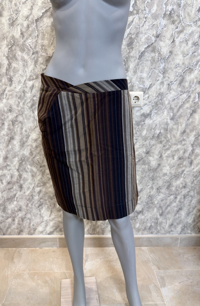 Very Rare! Vivienne Westwood Asymmetric Striped Skirt Red Label Size 44
