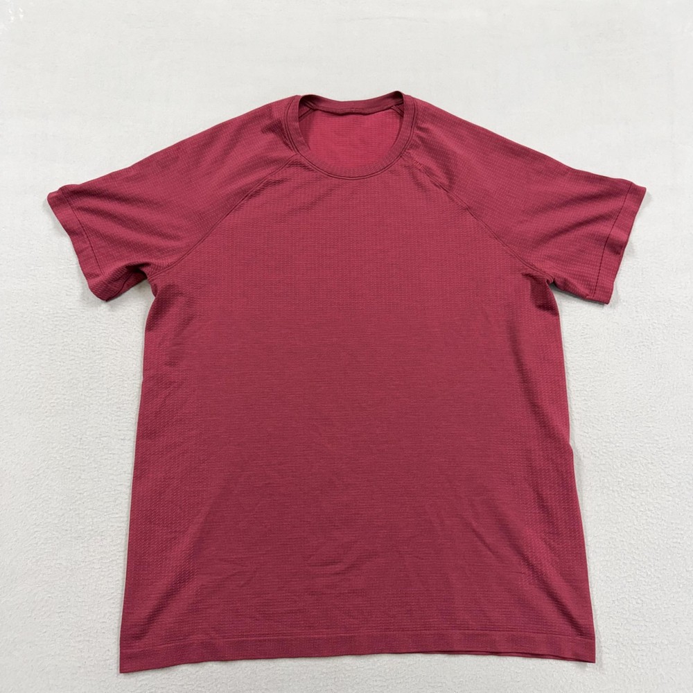 Lululemon Shirt Mens XL Red Short Sleeve Running Performance Tee Athletic Top