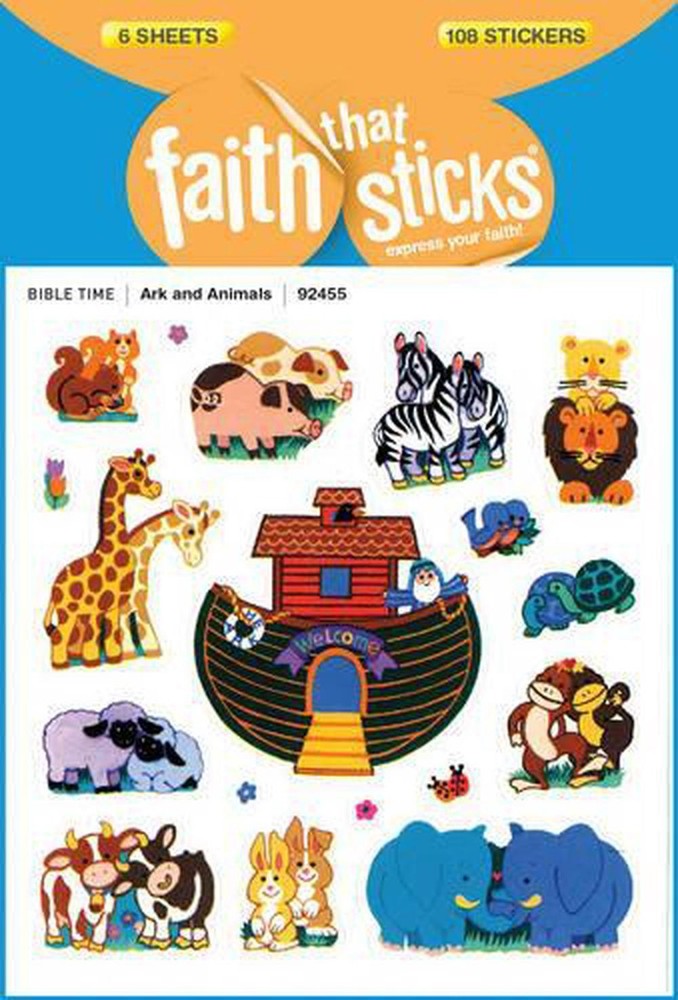 Ark And Animals - Faith That Sticks Stickers by Tyndale