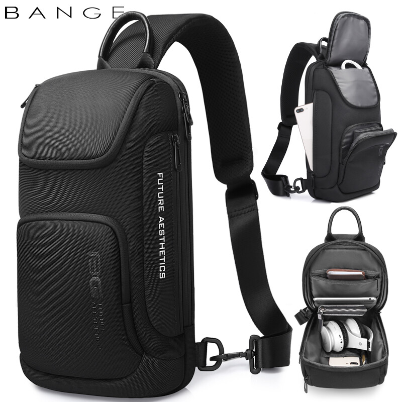 BANGE Casual Business Crossbody Shoulder Men Waterproof Travel Chest Sling Bag