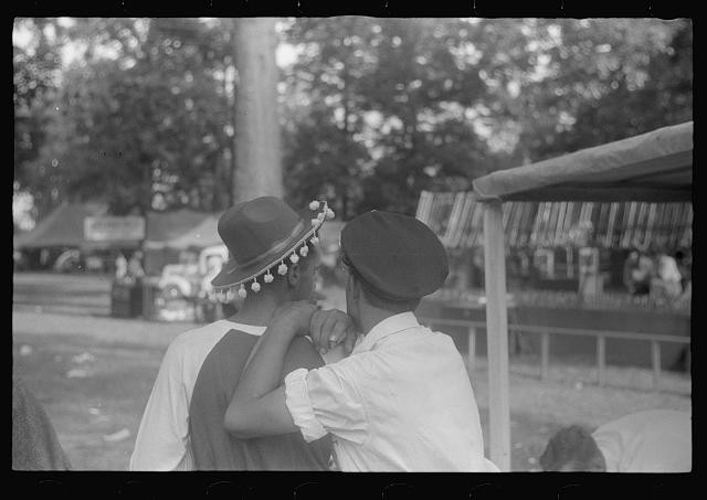 Photo:Central Ohio County Fair Spectators 1938 Ohio Fair Crowd