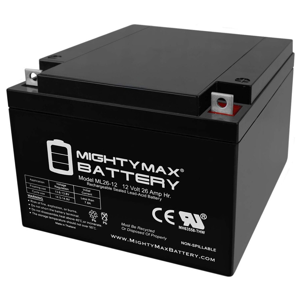 Mighty Max 12V 26AH Battery Replacement for Leoch DJW12-28