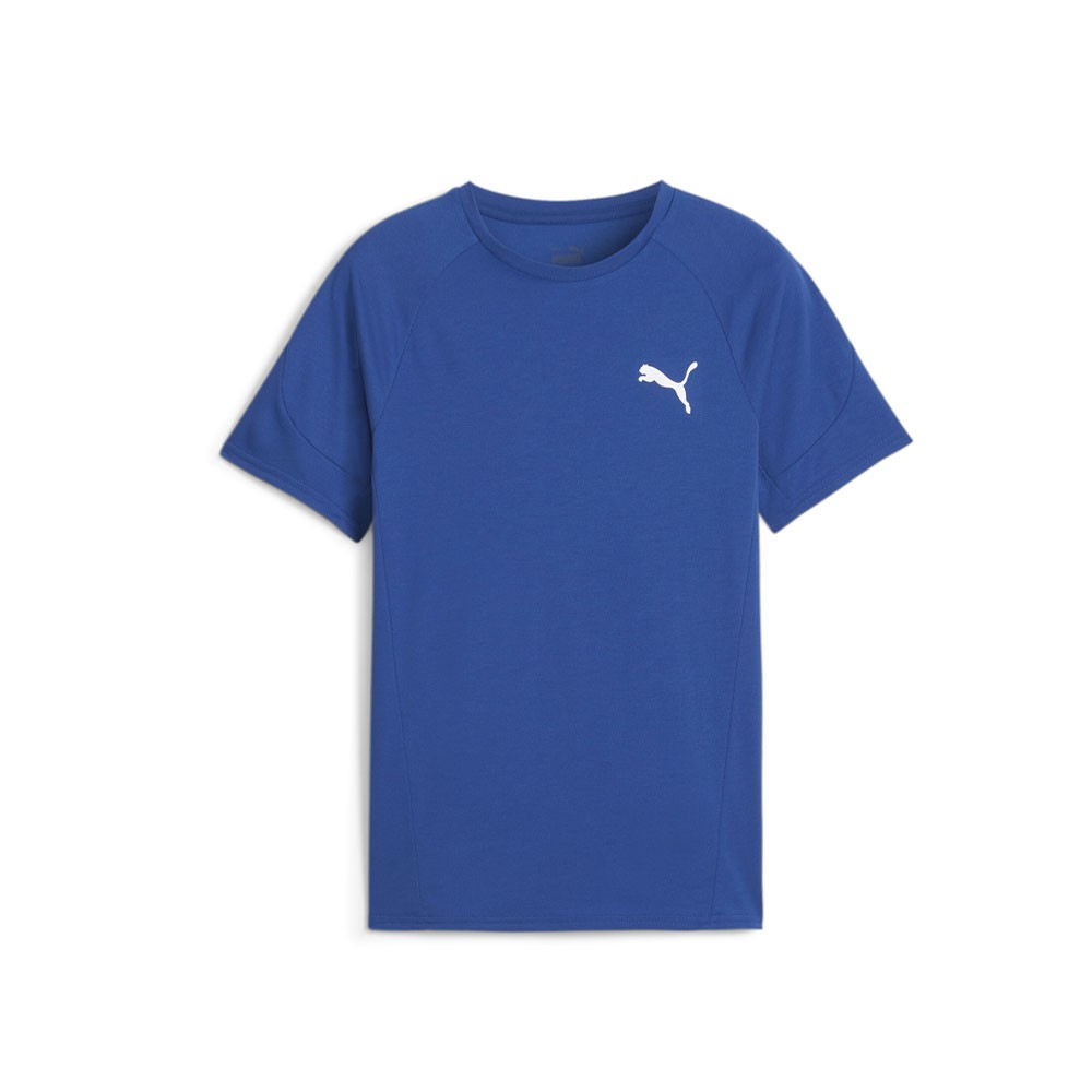 PUMA Evostripe Crew Neck Short Sleeve Athletic T-Shirt Youth Boys Blue Casual To