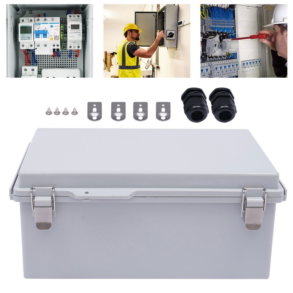 Electrical Junction Box ABS Plastic Waterproof Outdoor Project Enclosure Case-image