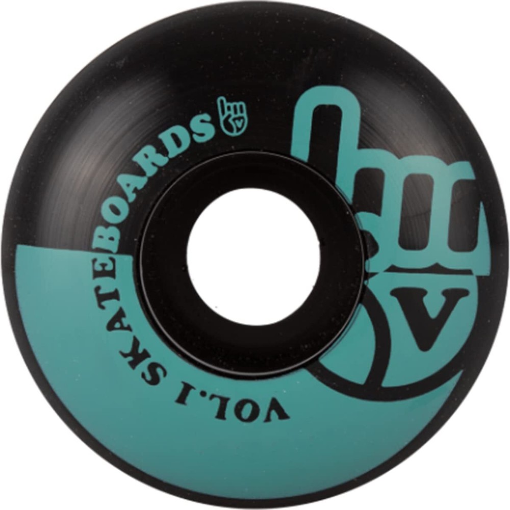Vol.1 No.1 53mm Black/Teal Skateboard Wheels (Set of 4)