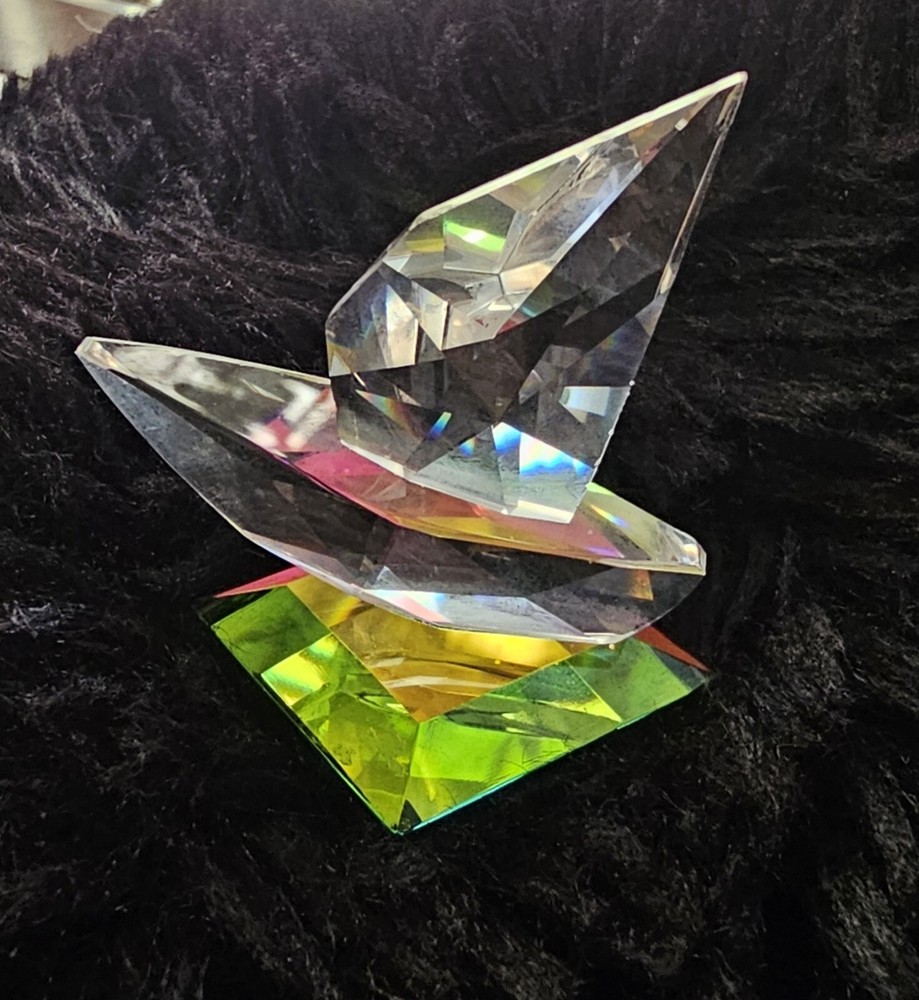 Austrian Crystal Sailboat Figurine By Mobex