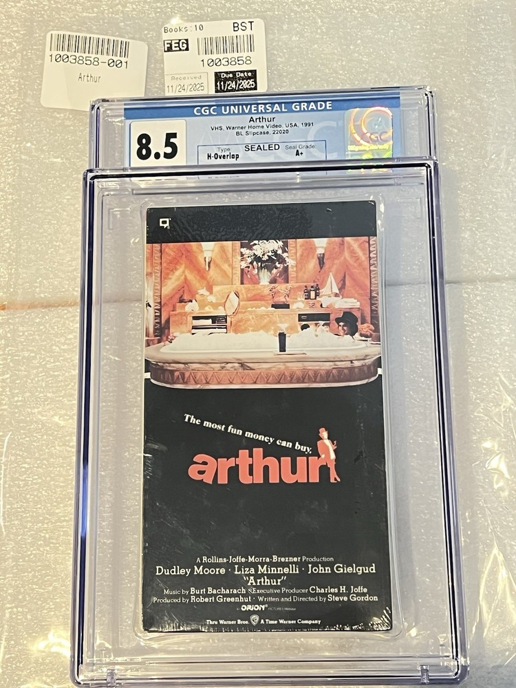 Arthur (1981) VHS Sealed Graded CGC 8.5 A+ Seal 1991 Pressing  Dudley Moore