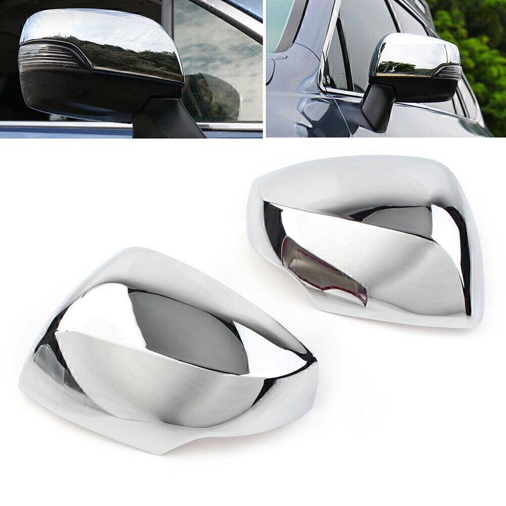 Chrome Turn Signal Cover Cap for 2013-18 Subaru Forester SJ Rearview Mirror  