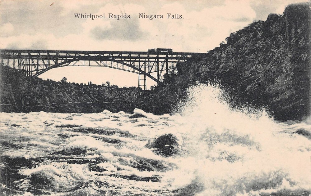 Whirlpool Rapids Bridge Niagara Falls Logging Truck Giant Tree Vtg Postcard C17