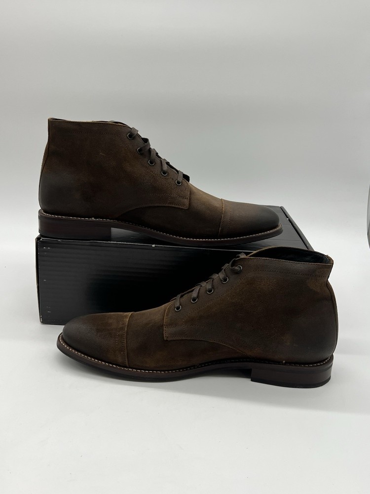 Thursday Boots Men's Size 13 Cadet Cap Toe Mocha Suede Ankle Boots